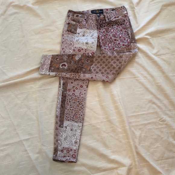 Lucky Brand Denim - Lucky Brand Charlie Skinny Jeans, Patchwork Size 2
